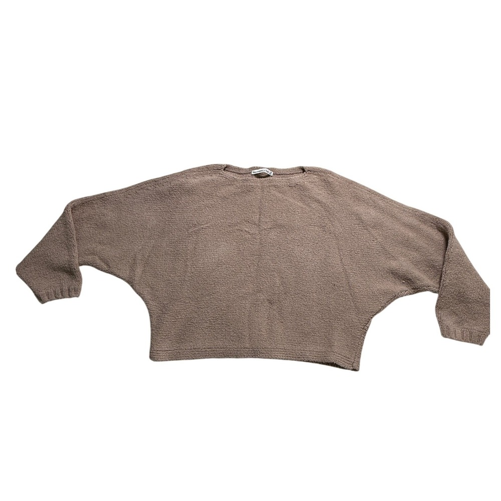 Abercrombie & Fitch Sweater Womens S/M Taupe‎ Brown Dolman Sleeve Cropped